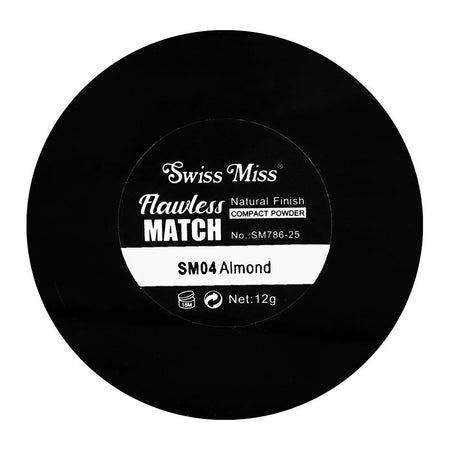 Swiss Miss Flawless Match Natural Finish Compact Powder, SM04 Almond, 12g - Image 3