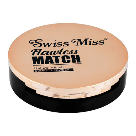 Swiss Miss Flawless Match Natural Finish Compact Powder, SM02 Fine Ivory, 12g - Image 2
