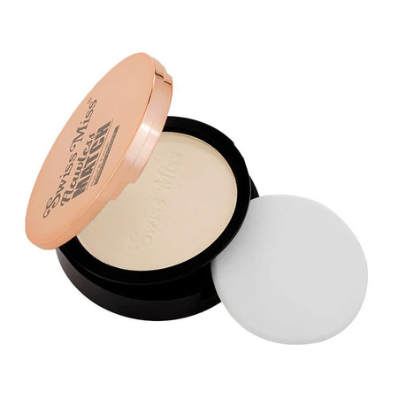 Swiss Miss Flawless Match Natural Finish Compact Powder, SM01 Light Ivory, 12g - Main Image
