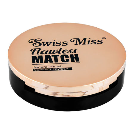 Swiss Miss Flawless Match Natural Finish Compact Powder, SM01 Light Ivory, 12g - Image 2