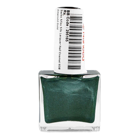 Swiss Miss Silk Lacquer Nail Enamel, 608 Emerald Gold - Image 2