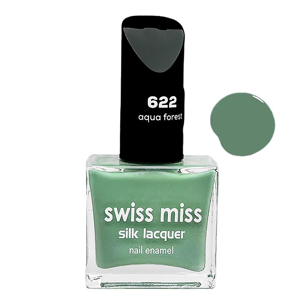 Swiss Miss Silk Lacquer Nail Enamel, 622 Aqua Forest - Main Image