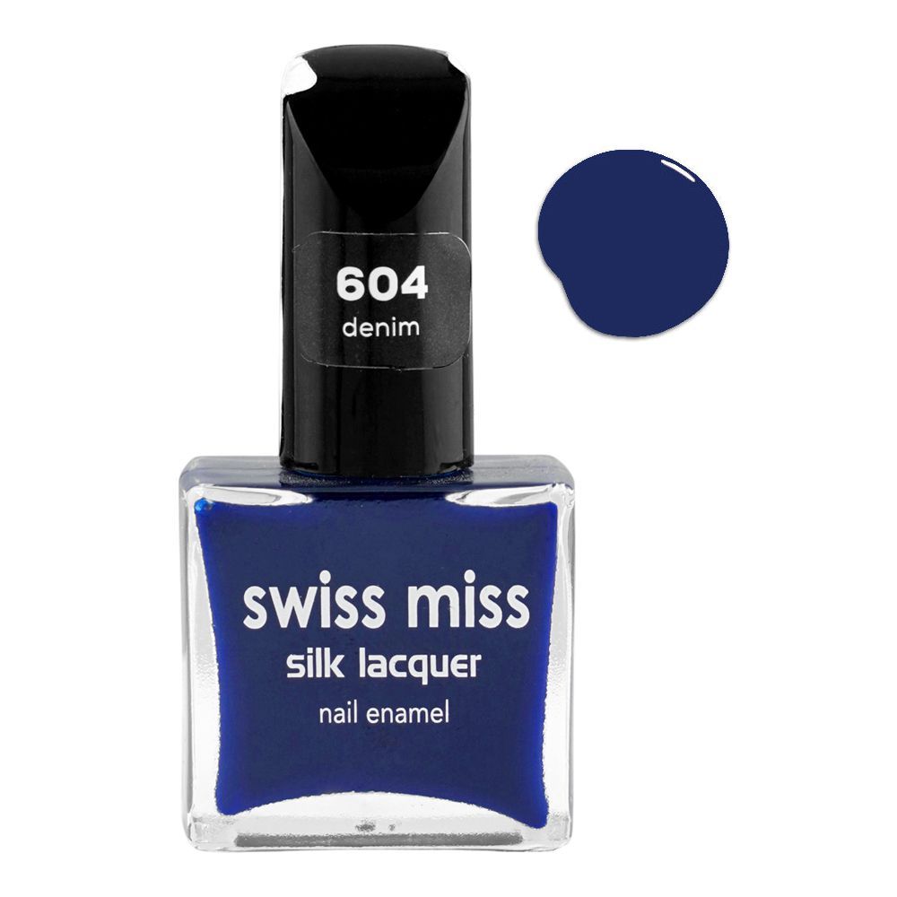 Swiss Miss Silk Lacquer Nail Enamel, 604 Denim - Main Image