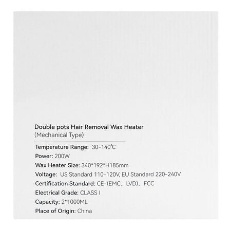 Double Pots Hair Removal Wax Heater 200W, WH-Y23128 - Image 4
