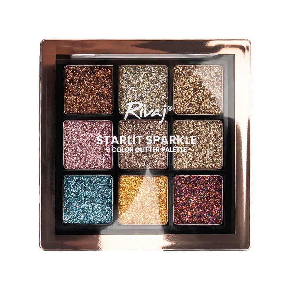 Rivaj UK Starlit Sparkle 9 Color, Glitter Palette, 01 - Main Image