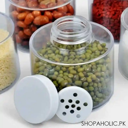 12pcs acrylic spice tower carousel multi layer jar with revolving base image3