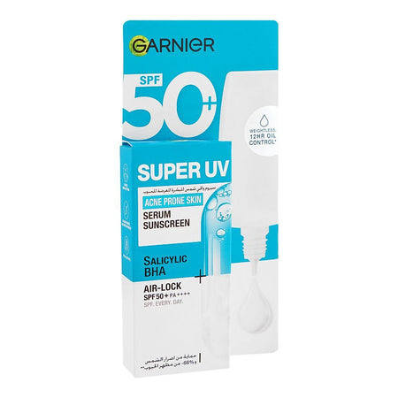 Garnier Acne Prone Skin Salicylic BHA+Air-Lock SPF50+ PA++++ Serum Sunscreen, 30ml - Image 2