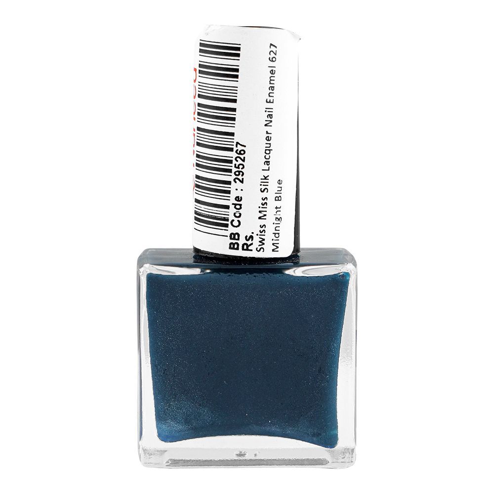 Swiss Miss Silk Lacquer Nail Enamel, 627 Midnight Blue - Image 2