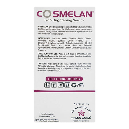 Montis Cosmelan Skin Brightening Serum, 30ml - Image 3