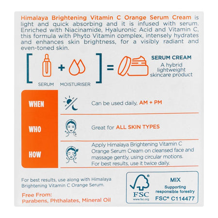 Himalaya Brightening Vitamin C Orange Serum Cream, 50g - Image 4