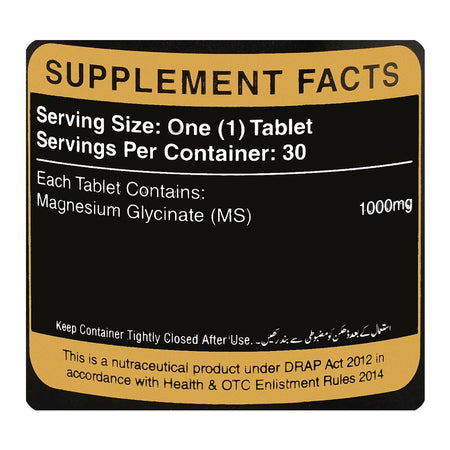 Herbiotics Magnesium Glycinate, 1000mg, 30 Tablets - Image 3