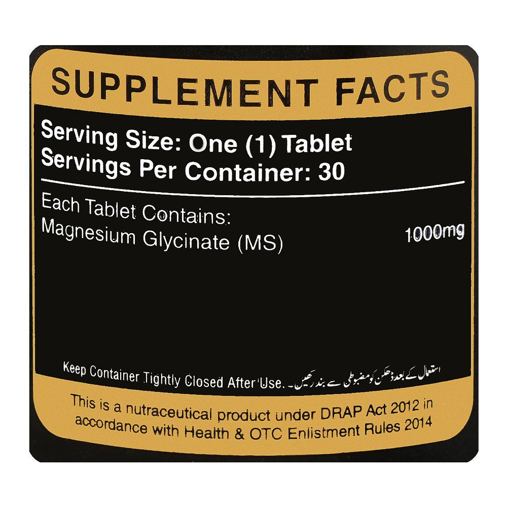 Herbiotics Magnesium Glycinate, 1000mg, 30 Tablets - Image 3