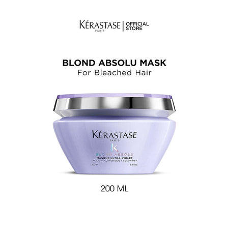 Kerastase Blond Absolu Ultra-Violet Purple Hair Mask For Lightened, Highlighted and Grey Hair - Neutralizes Brassy and Yellow Undertones With Hyaluronic Acid, 200ml - Main Image