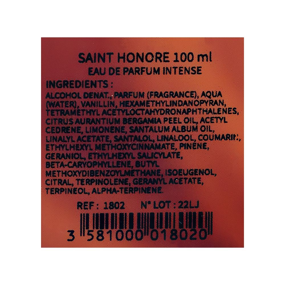 Nicolai Saint Honore Intense Eau De Parfum, For Men & Women, 100ml - Image 4