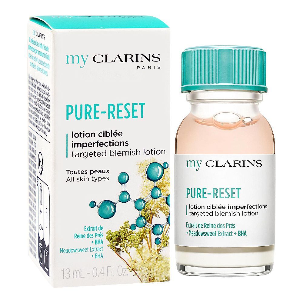 Clarins Paris My Clarins Pure-Reset Meadowsweet Extract + BHA Targeted Blemish Lotion, 13ml - Main Image