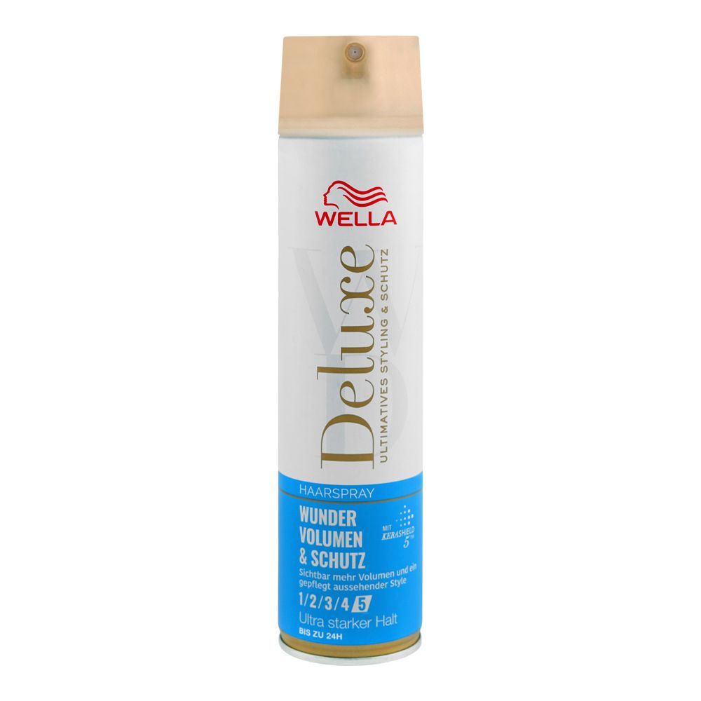Wella Deluxe Miracle Volume & Protection Ultra Strong Hold 5 Hair Spray, 250ml - Main Image