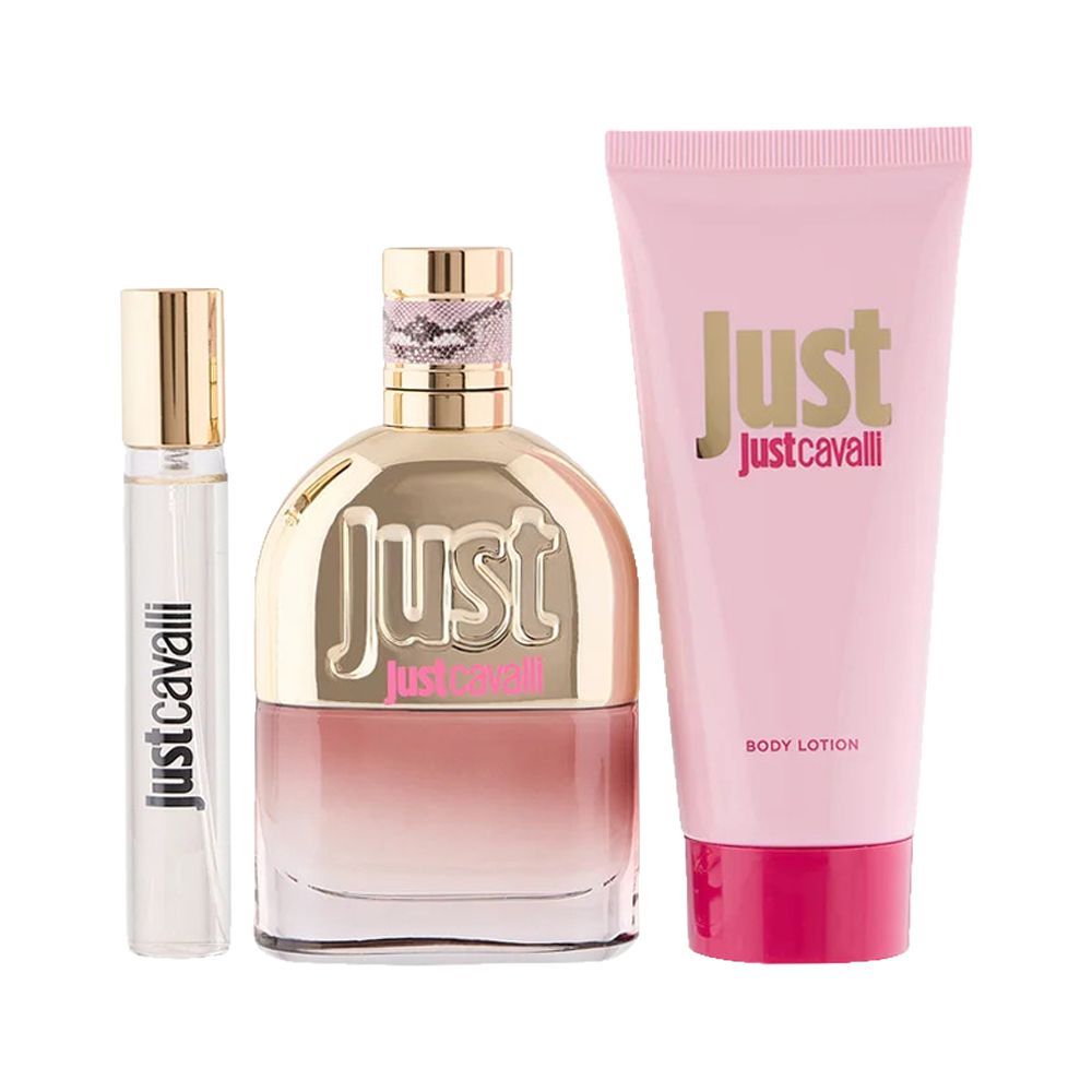 Roberto Cavalli For Her Set Eau de Toilette, 75ml + Eau de Toilette 15ml + Body Lotion 100ml + Travel Pouch - Main Image
