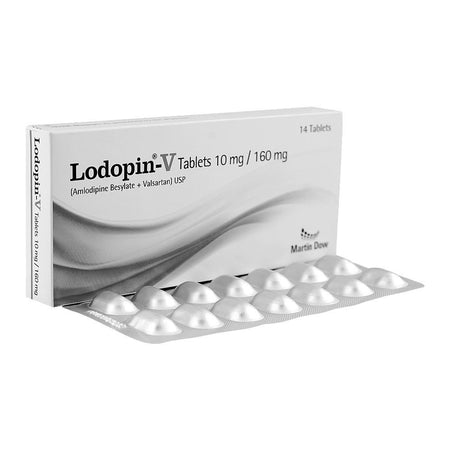 Martin Dow Lodopin-V Tablet, 10mg/160mg, 14-Pack - Main Image