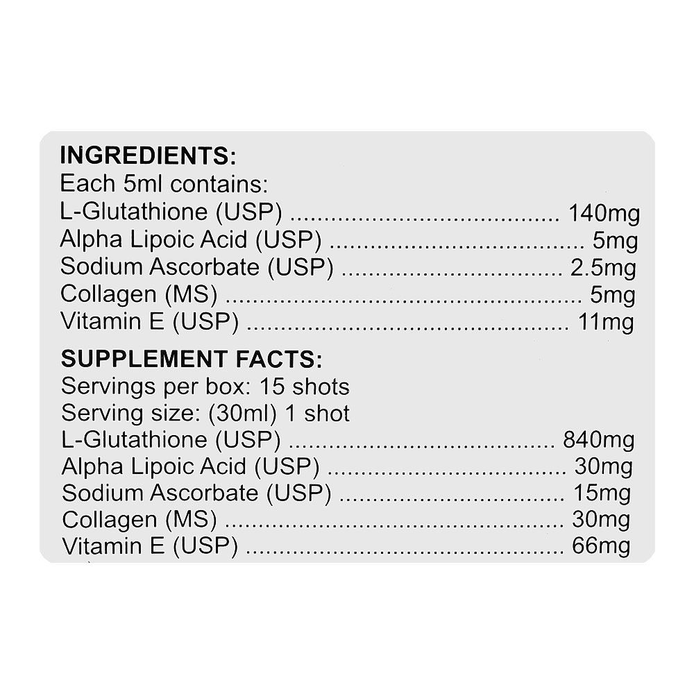 Gluvit's Glutathione Oral Liquid, Sugar Free, For Wrinkles & Fine Lines, 30ml - Image 6