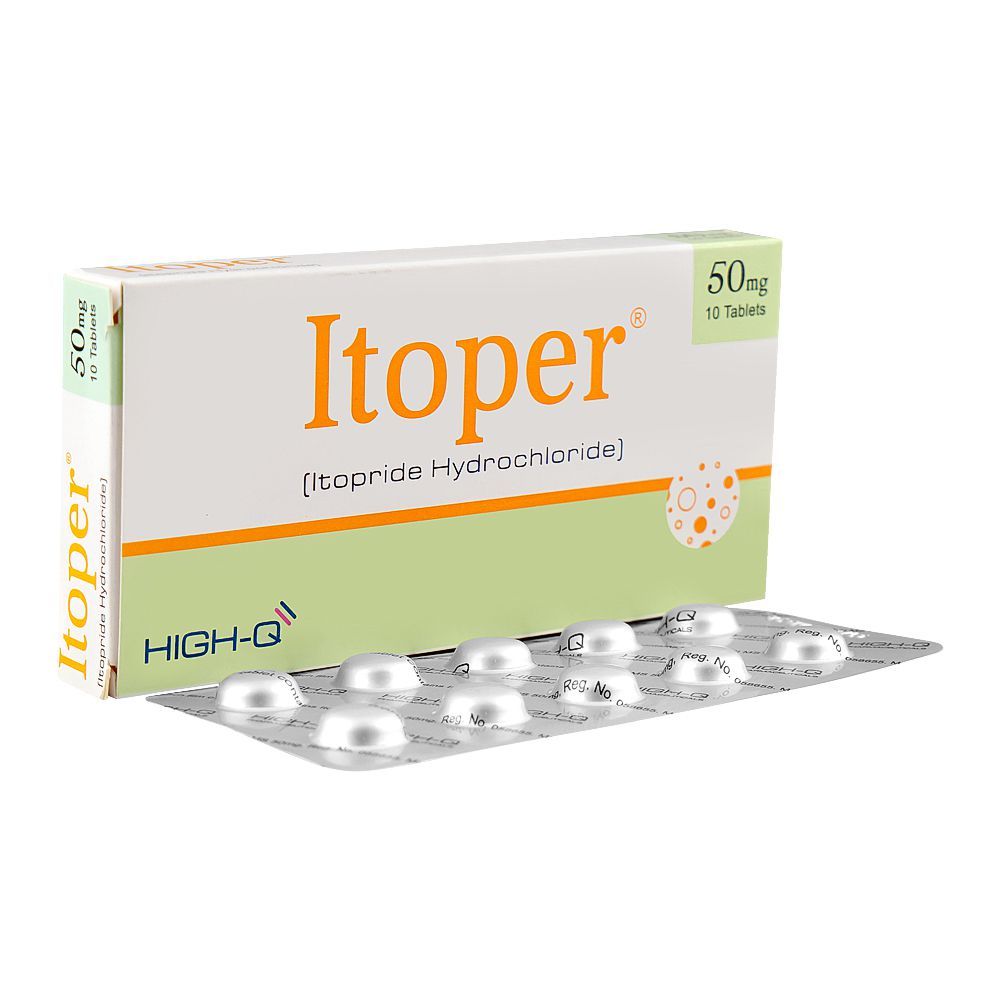 High-Q Pharmaceuticals Itoper Tablet, 50mg, 10-Pack - Main Image