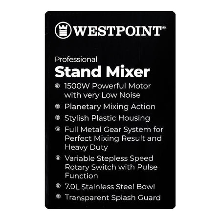 West Point Professional Stand Mixer, 1500W, WF-4636 - Image 5