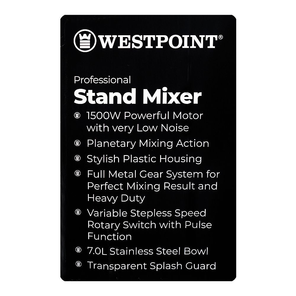 West Point Professional Stand Mixer, 1500W, WF-4636 - Image 5