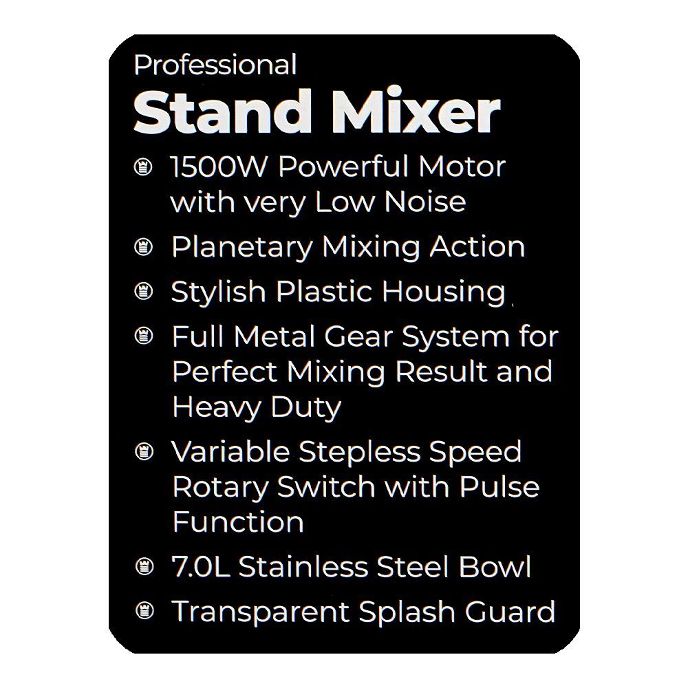 West Point Professional Stand Mixer, 1500W, WF-4646 - Image 5