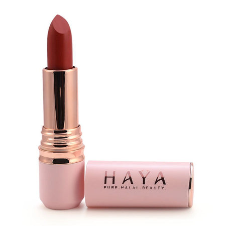 Haya Pure Halal Beauty Matte Velvet Waterproof Lipstick, 05 Candy, 4g - Main Image