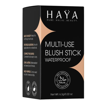 Haya Pure Halal Beauty Multi-Use Waterproof Blush Stick, 03 Sheer Rose, 6.3g - Image 3