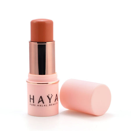 Haya Pure Halal Beauty Multi-Use Waterproof Blush Stick, 05 Peachy Glow, 6.3g - Main Image