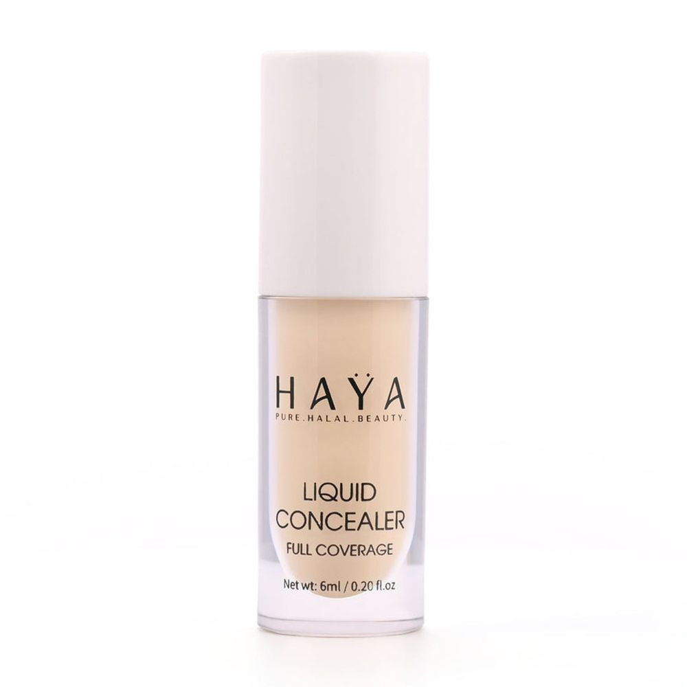Haya Pure Halal Beauty Full Coverage Liquid Concealer, 01 Neutral, 6ml - Image 2