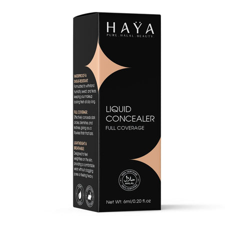 Haya Pure Halal Beauty Full Coverage Liquid Concealer, 04 Honey, 6ml - Image 3