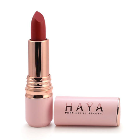 Haya Pure Halal Beauty Matte Velvet Waterproof Lipstick, 06 Orchid, 4g - Main Image