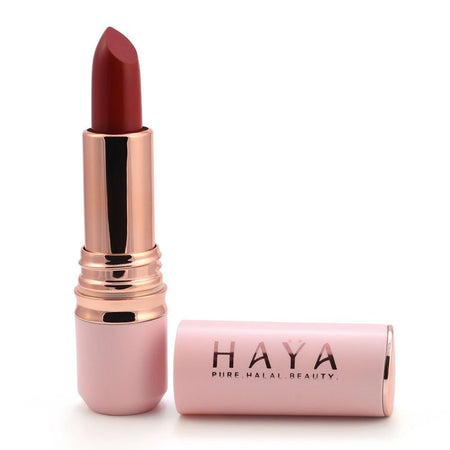 Haya Pure Halal Beauty Matte Velvet Waterproof Lipstick, 03 Fudge, 4g - Main Image