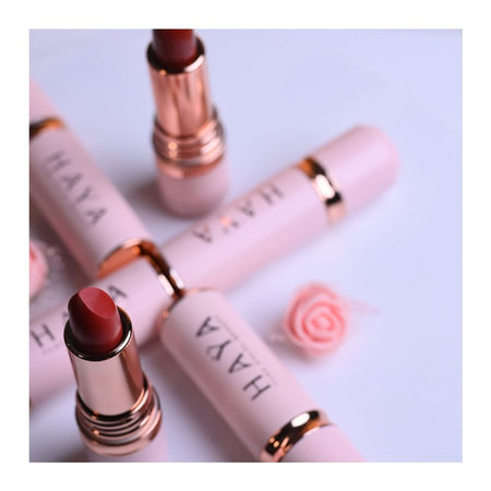 Haya Pure Halal Beauty Matte Velvet Waterproof Lipstick, 03 Fudge, 4g - Image 6