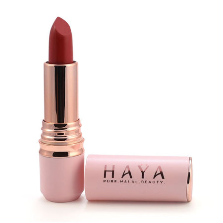 Haya Pure Halal Beauty Matte Velvet Waterproof Lipstick, 04 Rust, 4g - Main Image