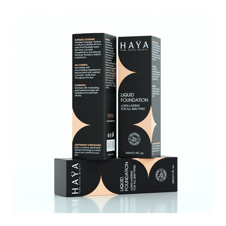 Haya Pure Halal Beauty Long Lasting Liquid Foundation, 03 Ivory, 35ml - Image 2