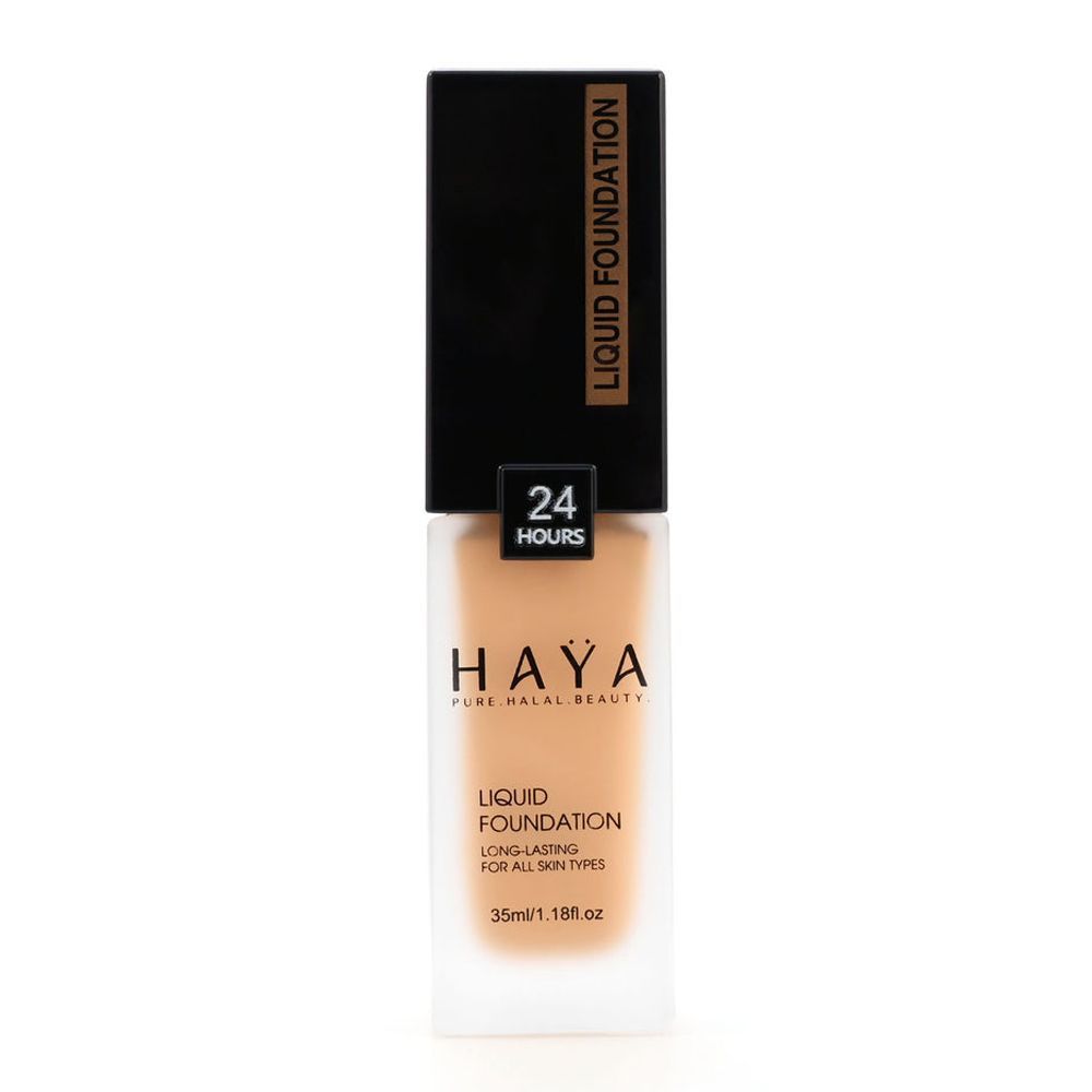 Haya Pure Halal Beauty Long Lasting Liquid Foundation, 05 Caramel, 35ml - Main Image