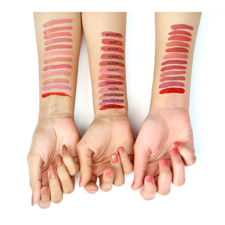 Haya Pure Halal Beauty Matte Liquid Waterproof Lipstick, 06 Crimson, 5g - Image 3