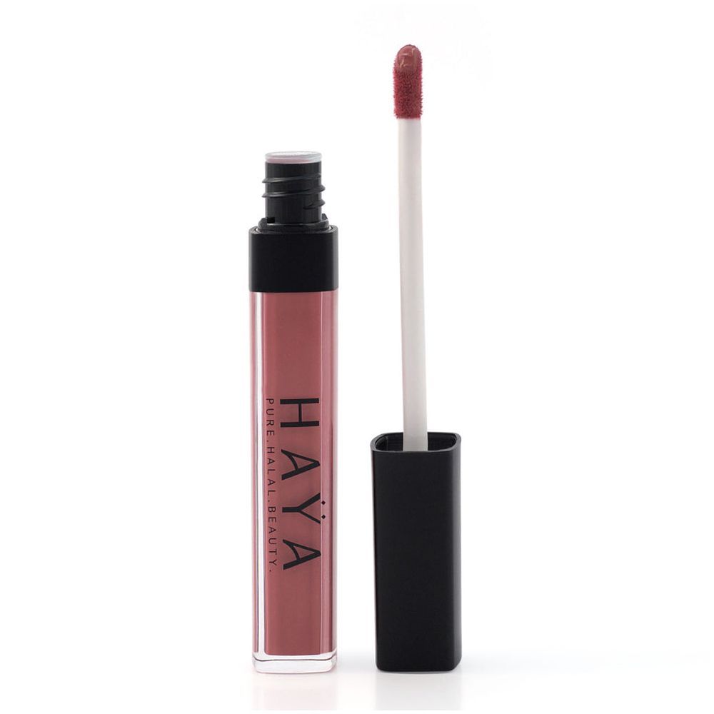 Haya Pure Halal Beauty Matte Liquid Waterproof Lipstick, 05 Cinnamon, 5g - Main Image