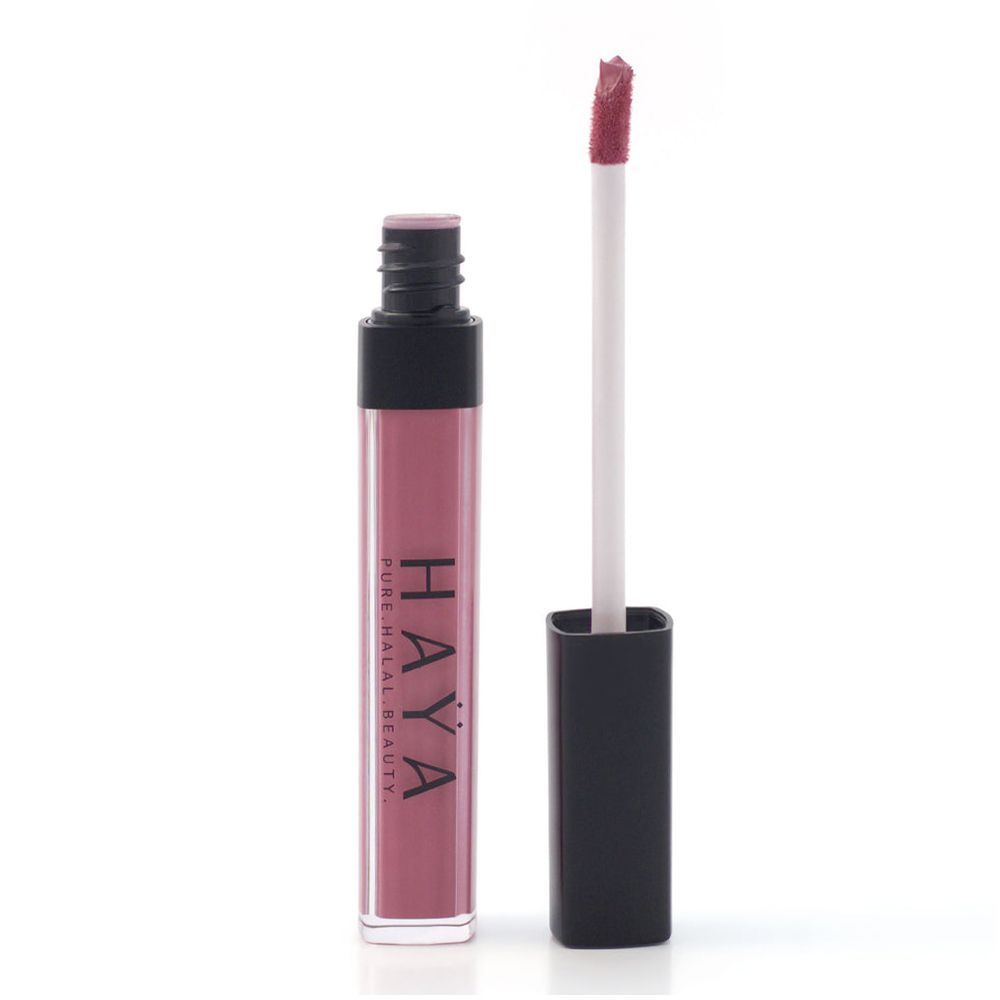Haya Pure Halal Beauty Matte Liquid Waterproof Lipstick, 02 English Rose, 5g - Main Image