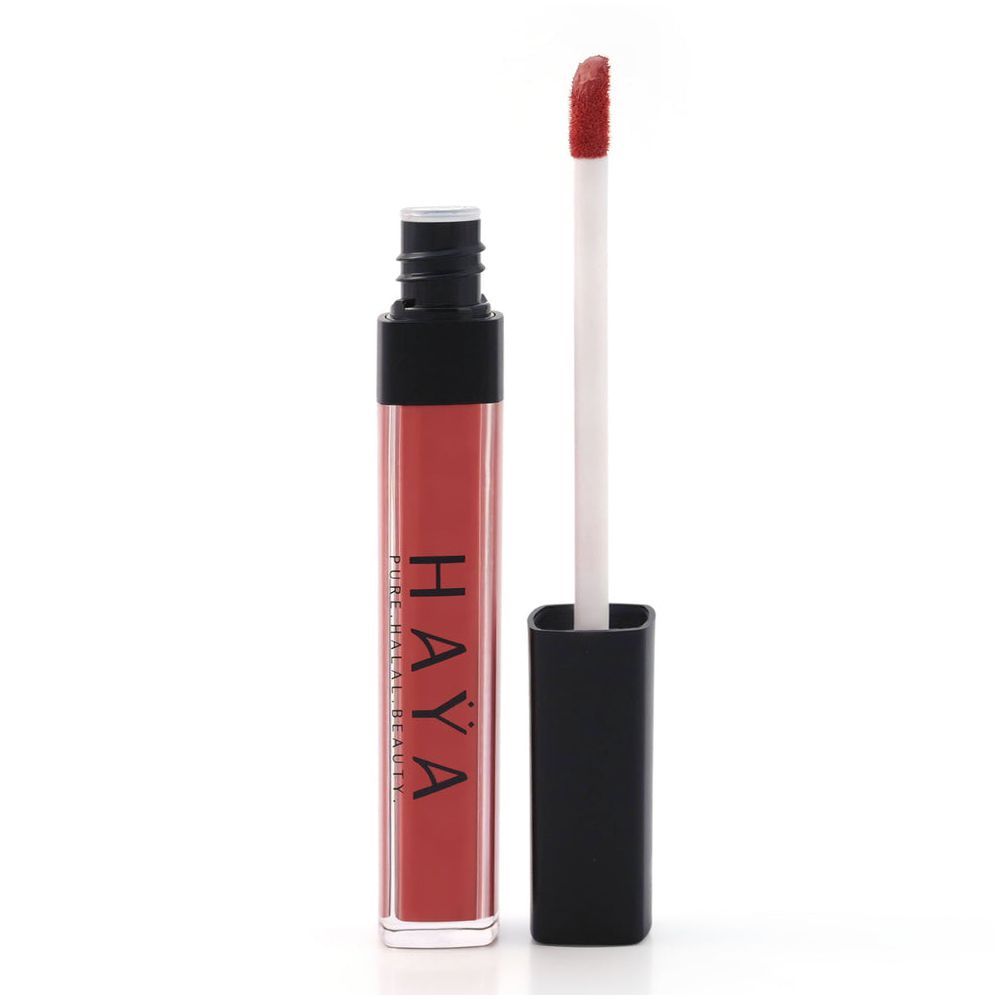 Haya Pure Halal Beauty Matte Liquid Waterproof Lipstick, 11 Ruby, 5g - Main Image