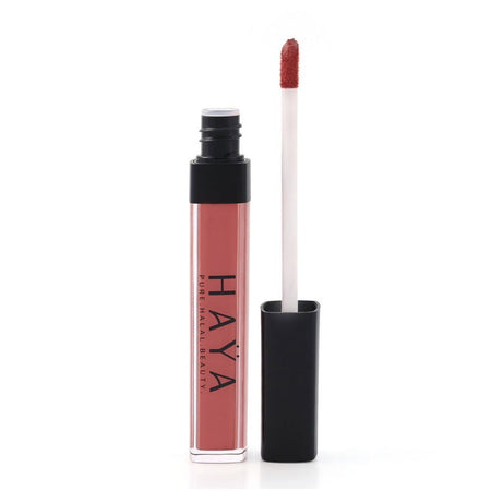 Haya Pure Halal Beauty Matte Liquid Waterproof Lipstick, 12 Brick Red, 5g - Main Image