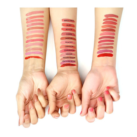 Haya Pure Halal Beauty Matte Liquid Waterproof Lipstick, 12 Brick Red, 5g - Image 3