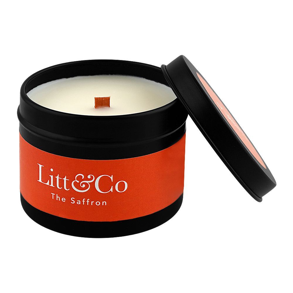 Litt & Co The Saffron Mini Fragranced Candle, Burn Time 16 Hours - Main Image