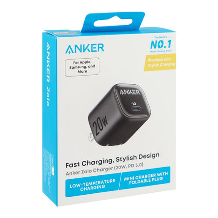 Anker Zolo Charger, 20W, PD 3.0, Black, A2699J11 - Image 2