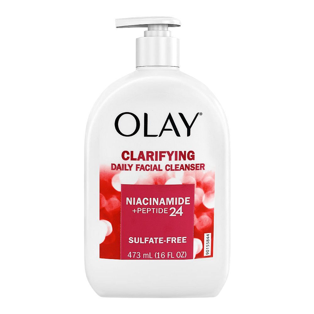 Olay Niacinamide + Peptide 24 Clarifying Daily Facial Cleanser, Sulfate Free, 473ml - Main Image