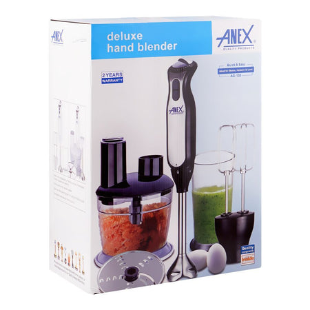 Anex Deluxe Hand Blender, 800W, 220-240V, White, AG-130 - Image 2