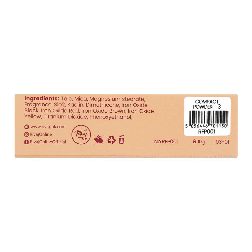 Rivaj UK Photoready Perfect Coverage Mineral Powder SPF 15, 03, 10g - Image 4