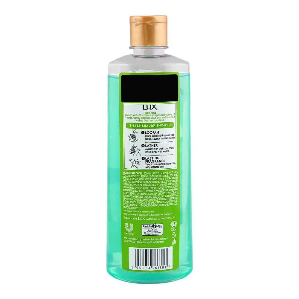 Lux Fresh Aloe Vera & Freesia Scent Body Wash, 520ml - Image 2